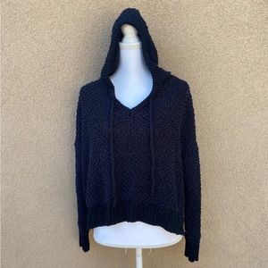 Pookie & Sebastian black sweater with hoodie size M